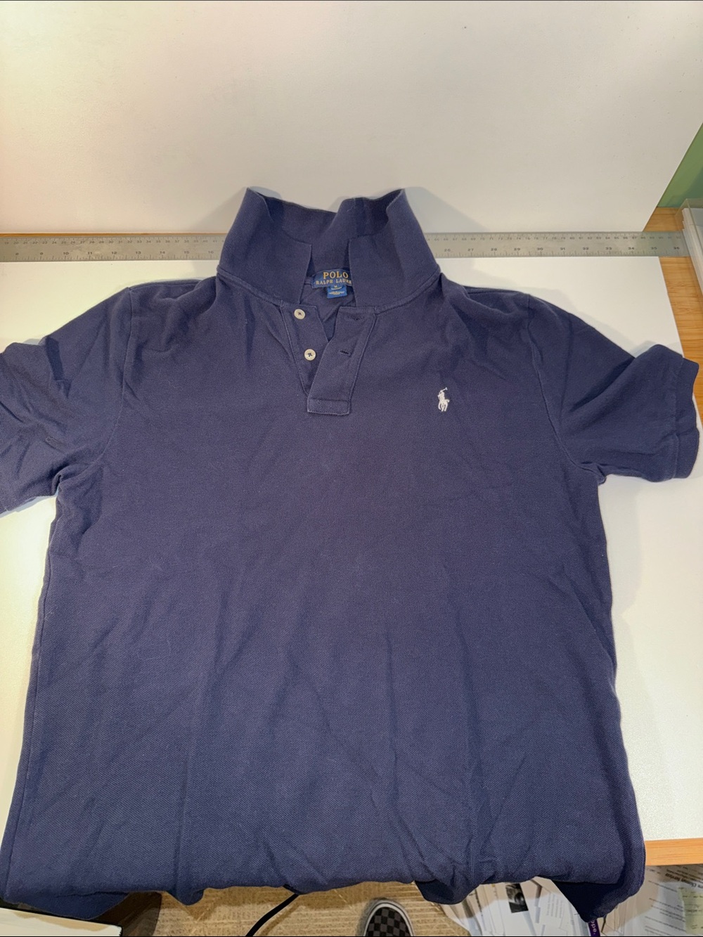 Polo by Ralph Lauren Navy Short Sleeve Polo with White Pony